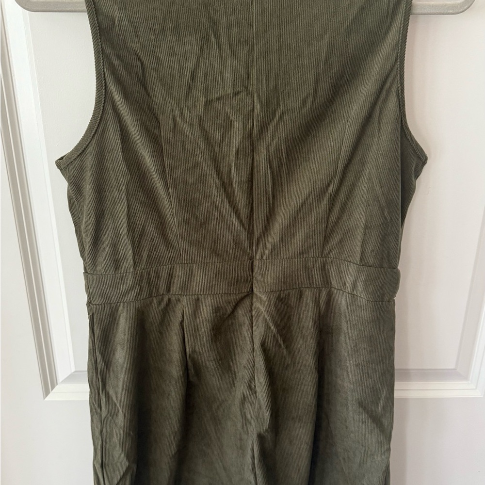 Cupshe Green Corduroy Wrap Romper - Picture 3 of 6